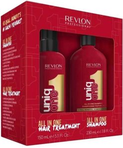 REVLON Подарочный набор UNIQ ONE "Всё в одном" средство для ухода и шампунь